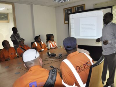 HR Department arranged training courses for labors.