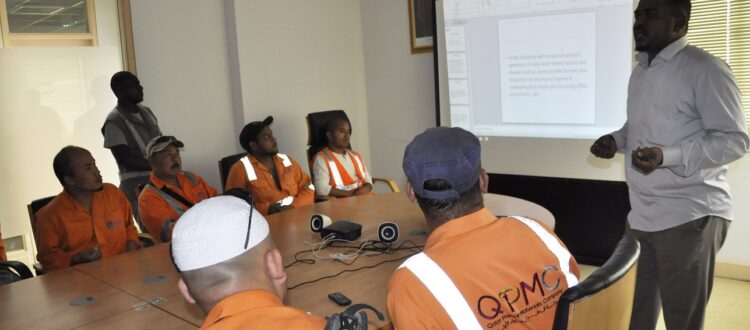 HR Department arranged training courses for labors.
